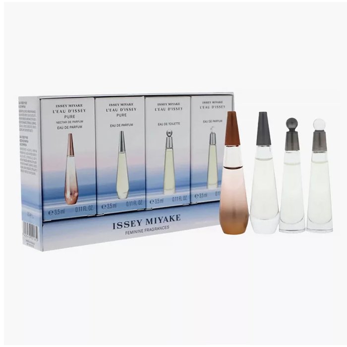 Issey Miyake (W) Mini Set 4 X 3. (L'eau D'issey Nectar Edp + Pure Edp + L'eau D'issey Edt + L'eau D'issey Edp)