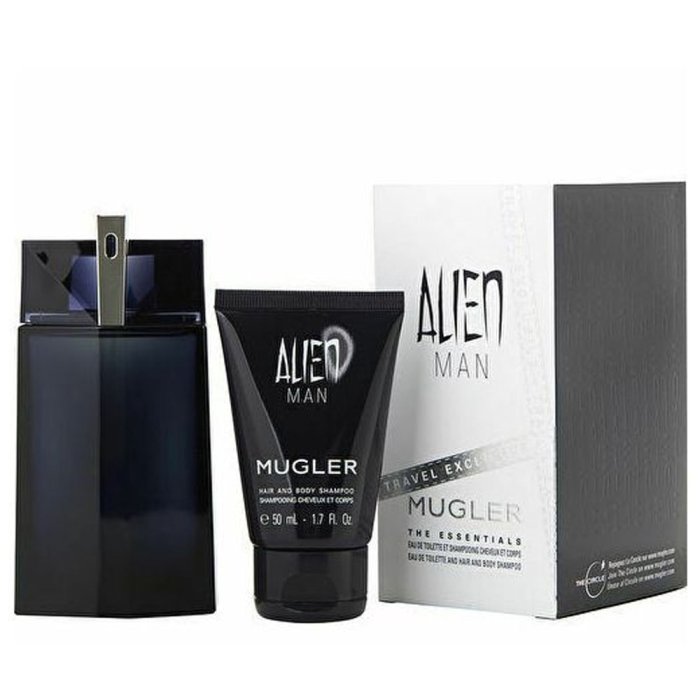 Mugler Alien Man (M) Edt Refillable + Body Shampoo Travel Set