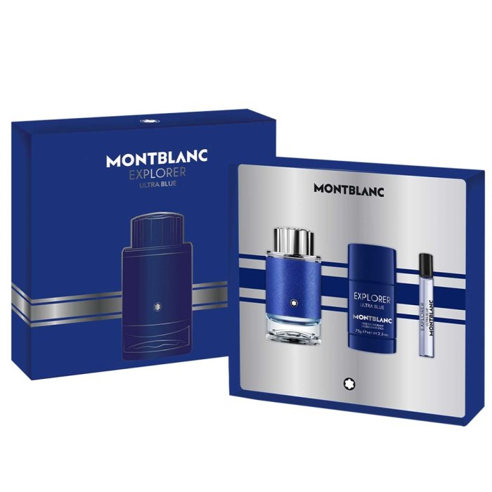 Mont Blanc Explorer Ultra Blue (M) Set Edp + Edp 7. + Deo Stick 75 G