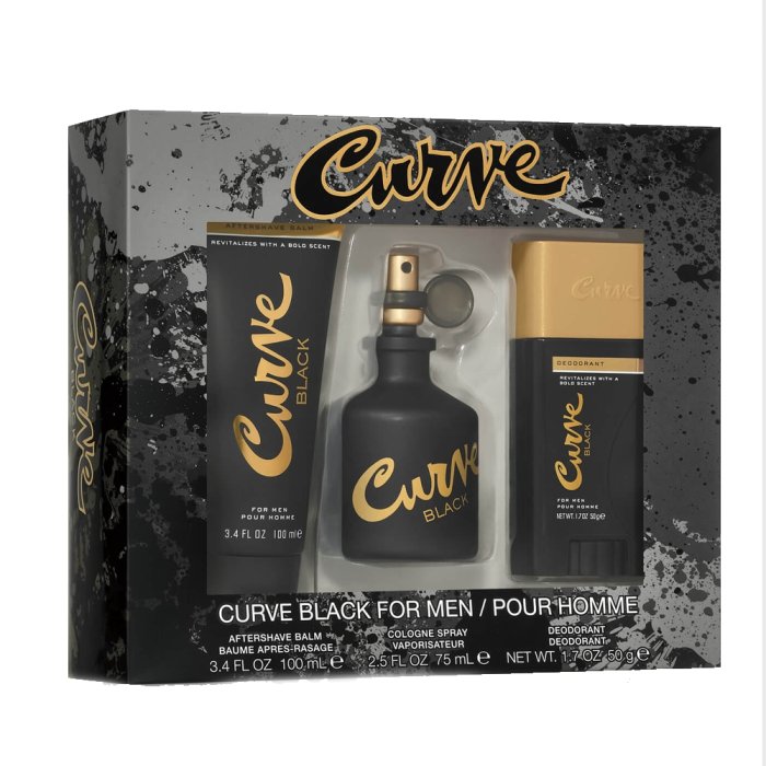 Liz Claiborne Curve Black (M) Set Cologne + Asb + Deo Stick 50 G