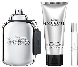 Coach Platinum Set For Mens 100ml +7.5ml Eau De Parfum E.D.P + 100g Shower Gell