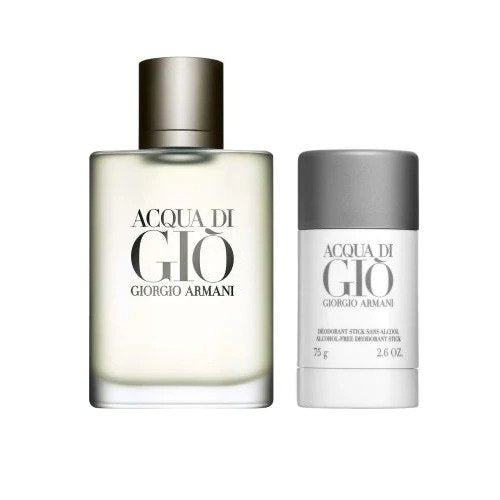 Giorgio Armani Acqua Di Gio Set Mens 100ml Eau De Toilette E.D.T + 75g Deodorant Stick