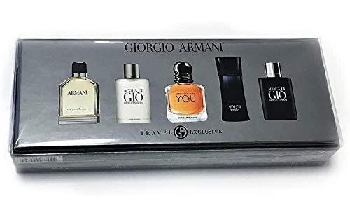 Giorgio Armani Miniature Set Mens 5 Pieces 4ml 5ml 7ml E.D.P + E.D.T