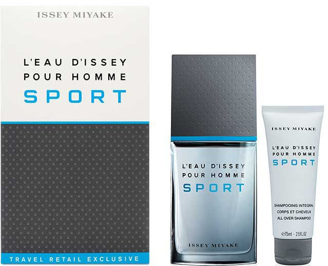 Issey Miyake Set L'Eau D'Issey Sport Mens 100ml Eau De Toilette E.D.T + 75ml Shower Gel