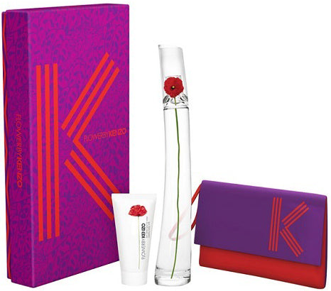 Kenzo Flower Set Women 100ml Eau De Parfum E.D.P + 50ml Body Milk + Pouch