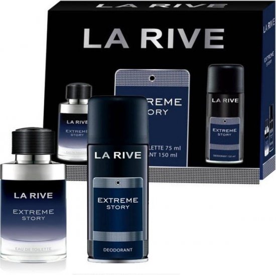 La Rive Extreme Story Set Mens 75ml Eau De Parfum EDP + 150ml Deodorant