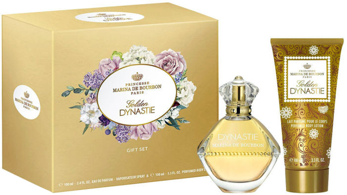 Marina De Bourbon Gift Set Golden Dynastie Women 100ml Eau De Parfum E.D.P + 100ml Body Lotion