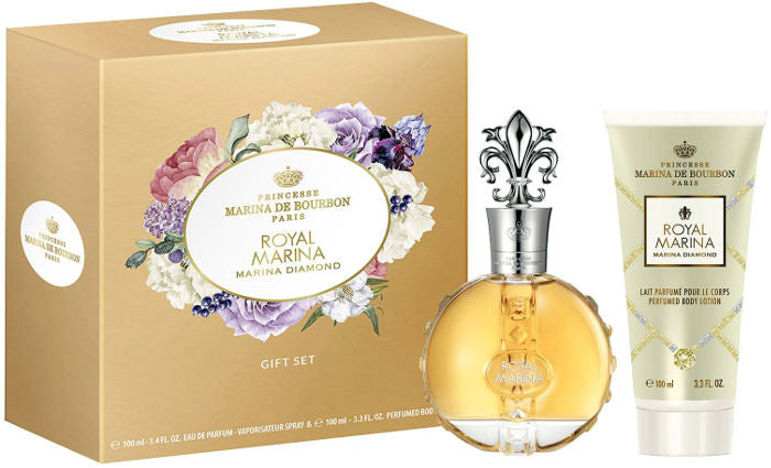 Marina De Bourbon Set Royal Marina Diamond Women 100ml Eau De Parfum E.D.P + 100ml Body Lotion