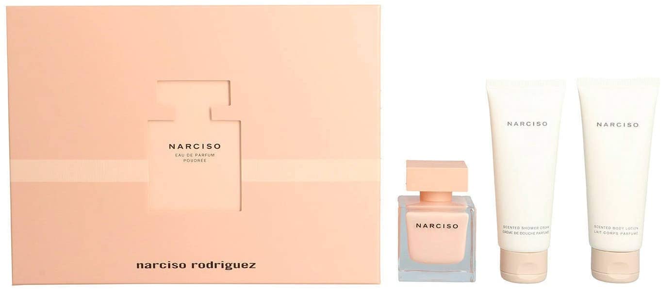 Narciso Rodriguez Poudree Set Women 50ml Eau De Parfum E.D.P + 75ml Body Lotion + 75ml Shower Gel