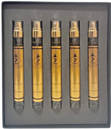 Odorable Perfumes Set Unisex 5X10ml Eau De Parfum E.D.P