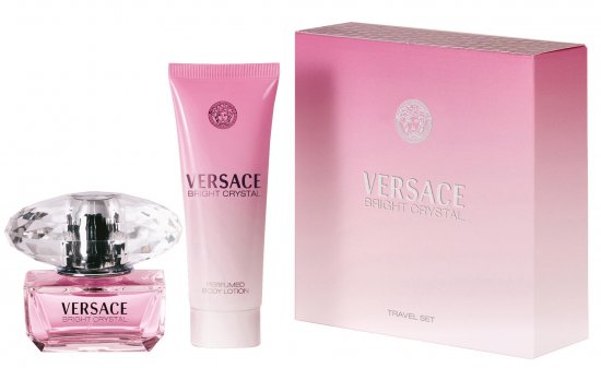 Versace Bright Crystal Women Gift Set 50ml Eau De Toilette E.D.T + 100ml Body Lotion