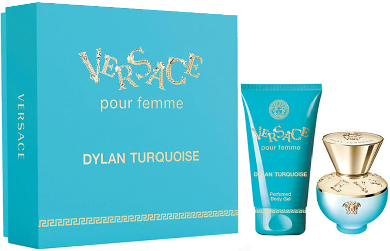 Versace Dylan Turquoise Set Women 50ml Eau De Toilette E.D.T + 100ml Body Lotion