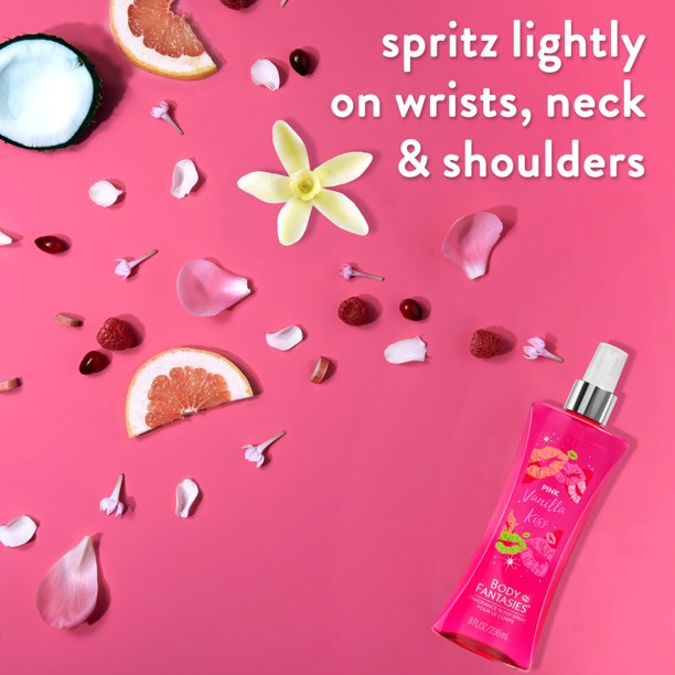 Body Fantasies Pink Vanilla Kiss Body Mist 236ml