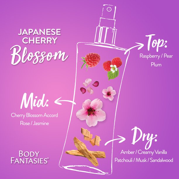 Body Fantasies Japanese Cherry Blossom Body Mist 236ml