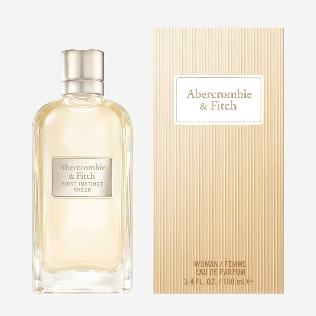 Abercrombie & Fitch perfume bottle and packaging on a white background