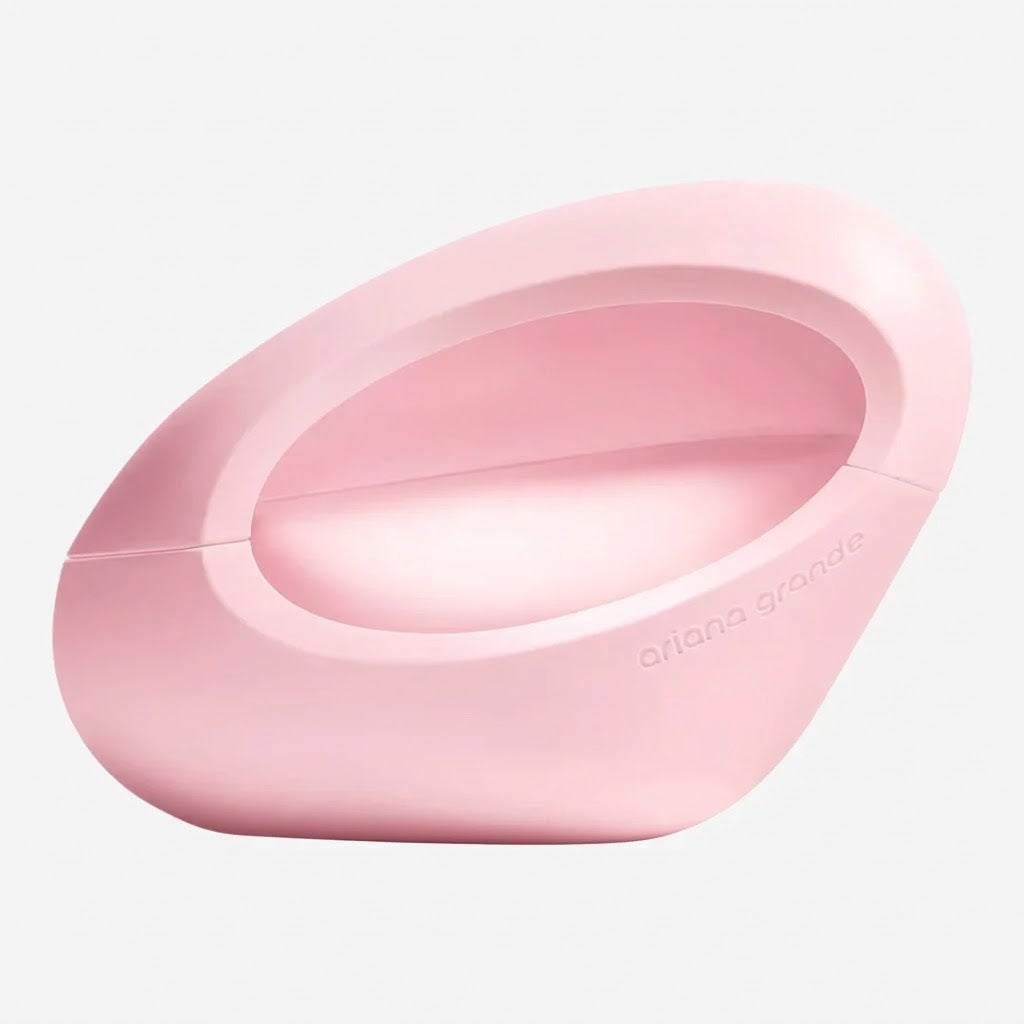 Pink silicone product on a light gray background
