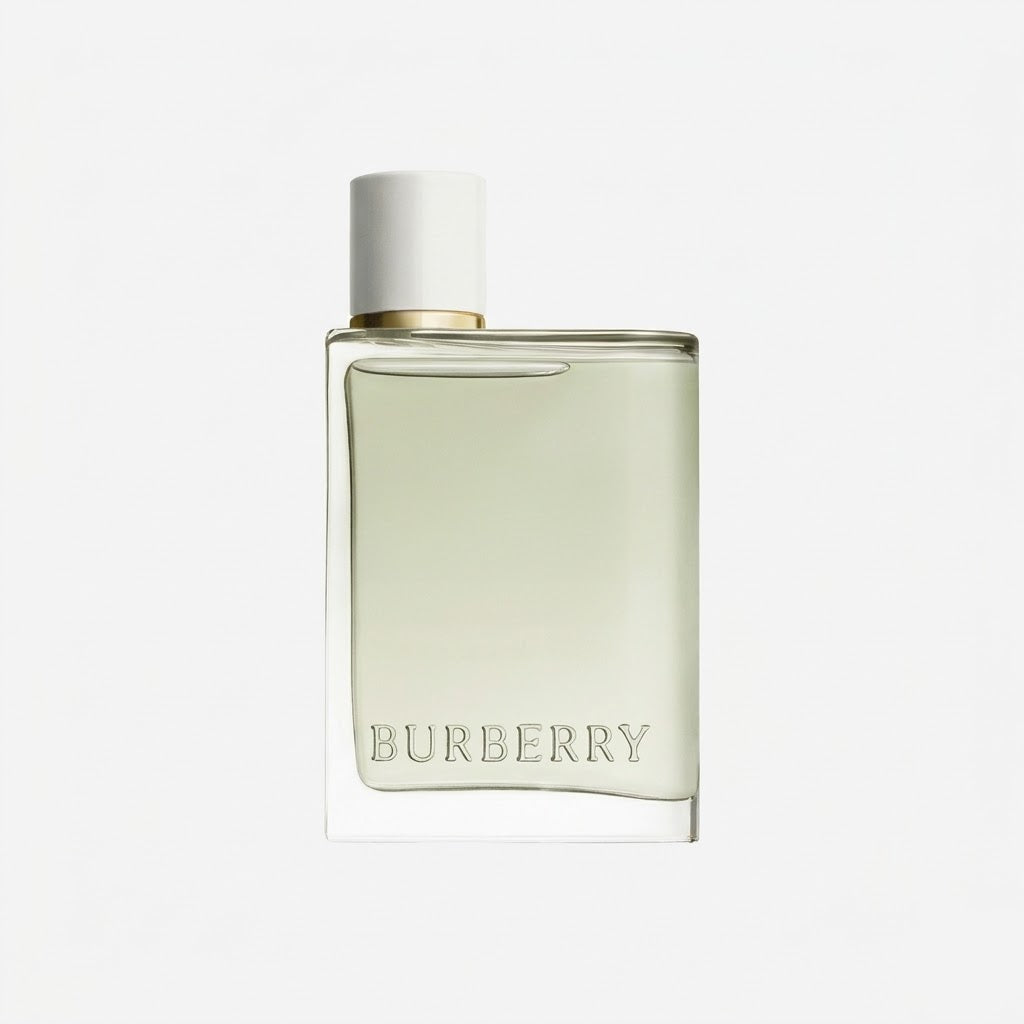 Burberry perfume bottle on a white background