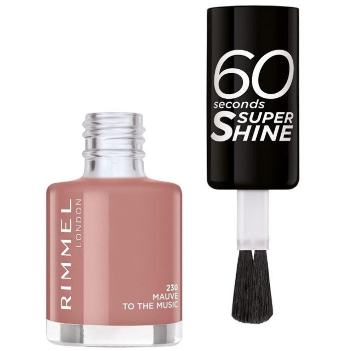 Rimmel London 60 Seconds Super Shine # 230 Mauve To The Music Nail Polish