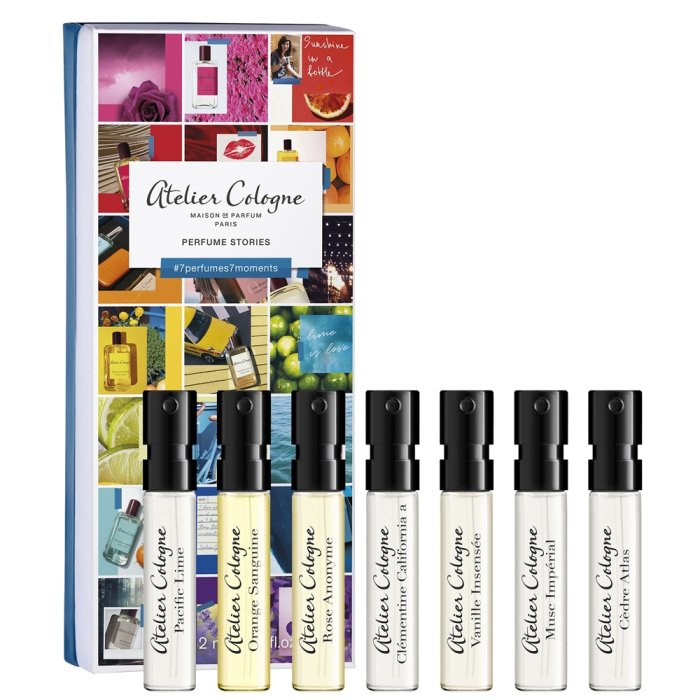 Atelier Cologne (U) Cologne Absolue 7 X (Pacific + Orange + Rose Anonyme + Clementine + Vanille + Musc + Cedre) Vials Set