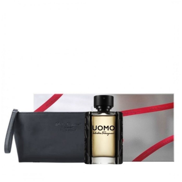 Salvatore Ferragamo Uomo (M) Set Edt + Travel Pouch