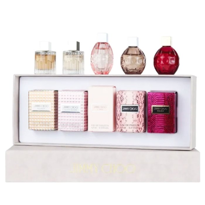 Jimmy Choo (W) Mini Set 5 X 4. (Jimmy Choo Edp + Illicit Flower Edt + L'eau Edt + Ilicit Edp + Fever Edp)