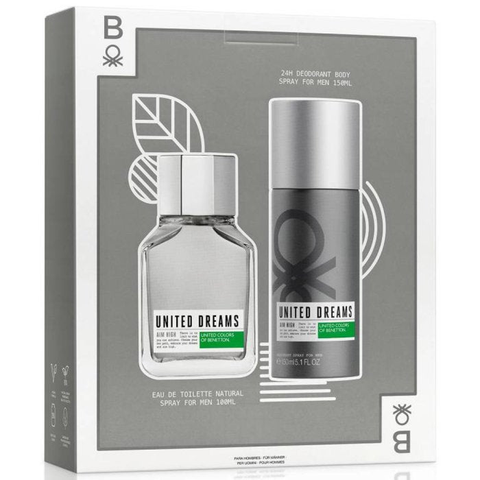 Benetton United Dreams Aim High (M) Set Edt + 24 H Deodorant
