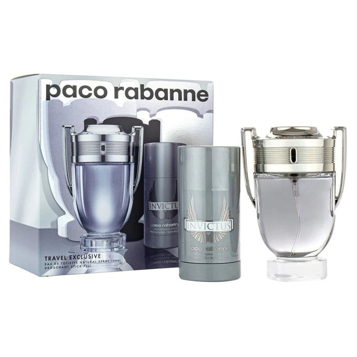 Paco Rabanne Invictus (M) Edt + Deodorant Stick Travel Set