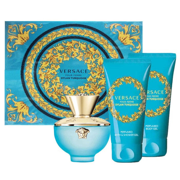 Versace Pour Femme Dylan Turquoise (W) Set Edt 50 Ml + Bath & Sg 50 Ml + Bl 50 Ml