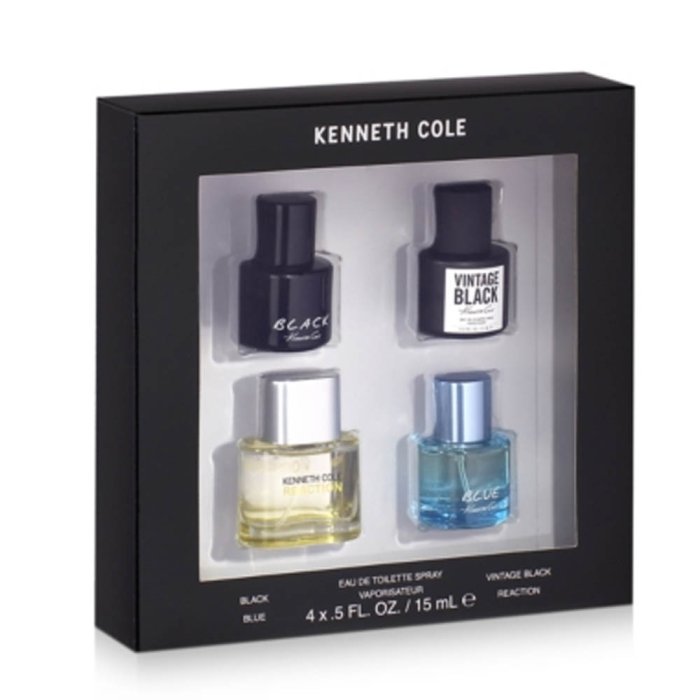 Kenneth Cole (M) Mini Set Edt 4 X (Black + Reaction + Vintage Black + Blue)