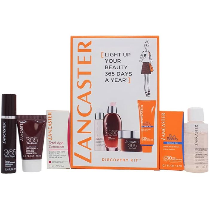 Lancaster (W) Set (Serum 10 Ml + Day Cream 15 Ml + Oil 3 Ml + Velvet Touch Cream 3 Ml + Cleanser 30 Ml)