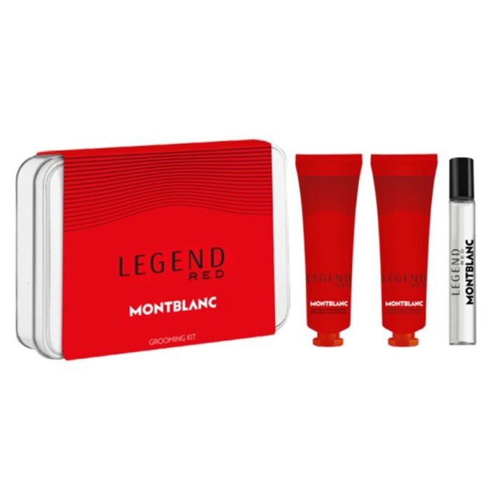 Mont Blanc Legend Red (M) Grooming Kit Set Edp 7.5 Ml + Face Cream 30 Ml + Cleansing Gel 30 Ml