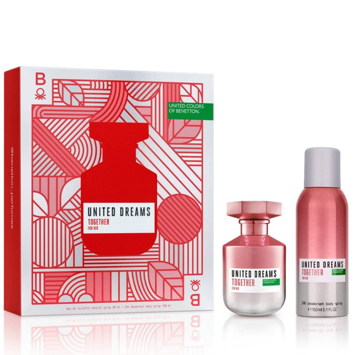 Benetton United Dreams Together For Her (W) Set Edt 80 Ml + 24 H Deodorant 150 Ml
