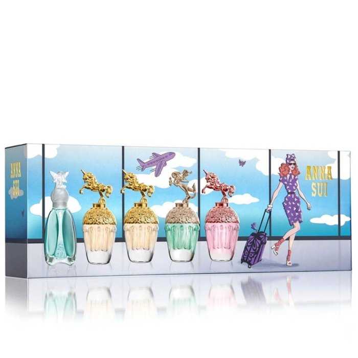 Anna Sui (W) Miniature Coffret Set Edt 5 X 5 Ml ( Fantasia Forever + Mermaid + Fantasia + Secret Wish + Fantasia)