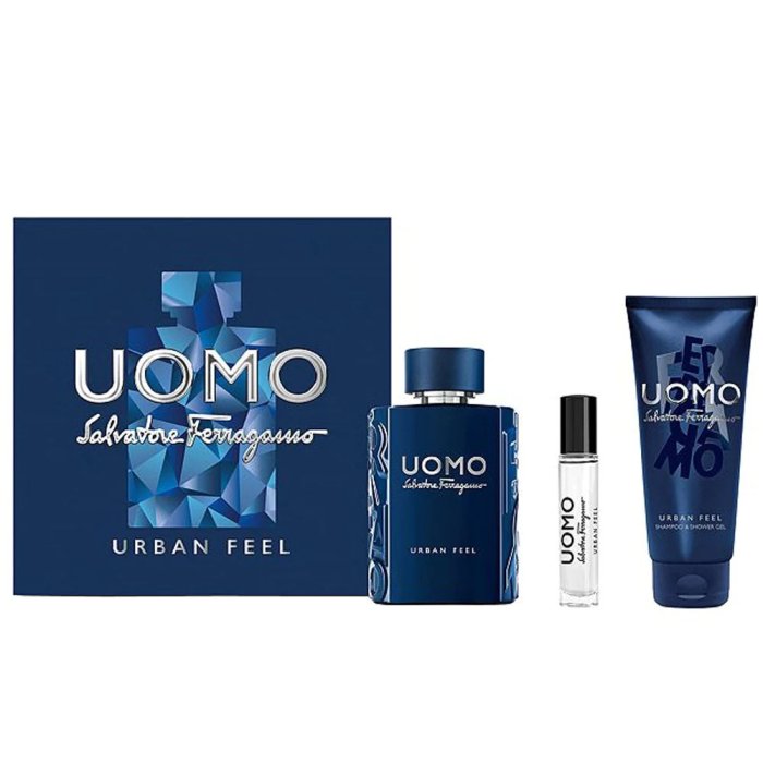 Salvatore Ferragamo Uomo Urban Feel (M) Set Edt+ Edt + Shampoo & Sg