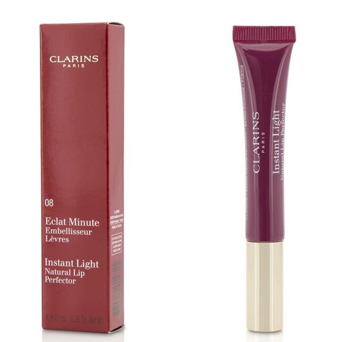 Clarins Instant Light Natural Lip Perfector 08 Plum Shimmer (W) 12 Ml Lip Balm