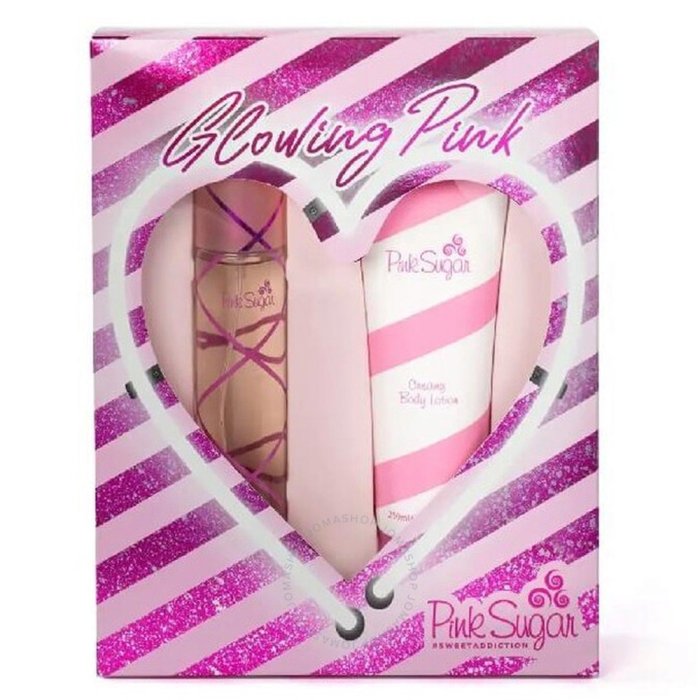 Aquolina Pink Sugar Glowing Pink Sweet Addiction (W) Set Edt + Bl
