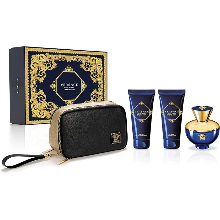 Versace Pour Femme Dylan Blue (W) Set Edp + Bl + Bath & Sg + Pouch